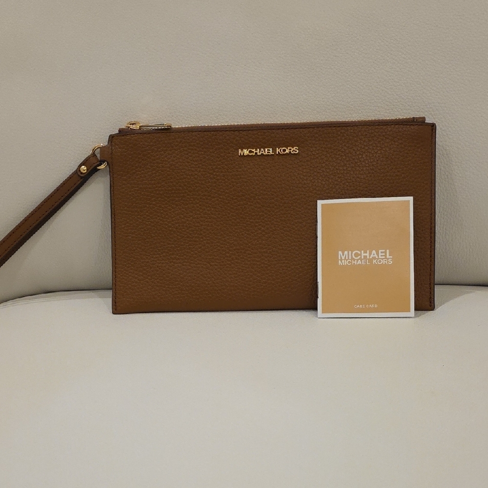 Michael Kors Tan Leather Wristlet - Picture 5 of 5